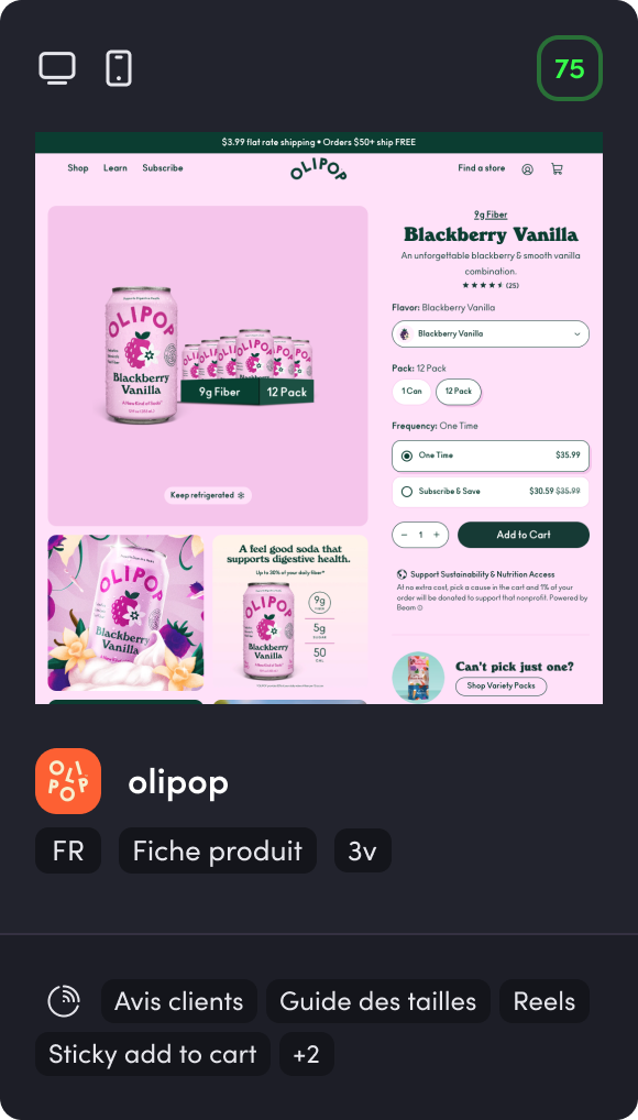 Bench Olipop