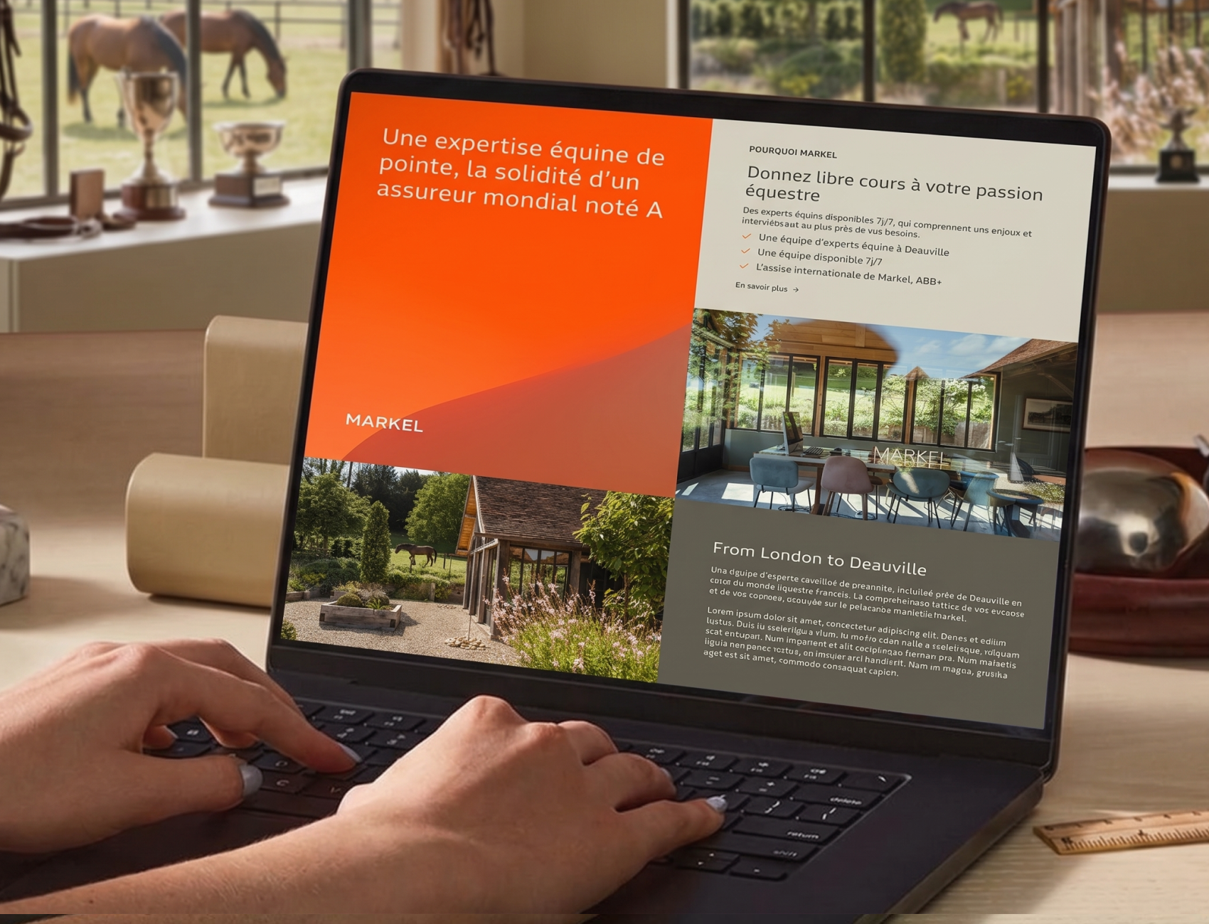 Markel Equine - Site vitrine & onboarding nouveaux clients
