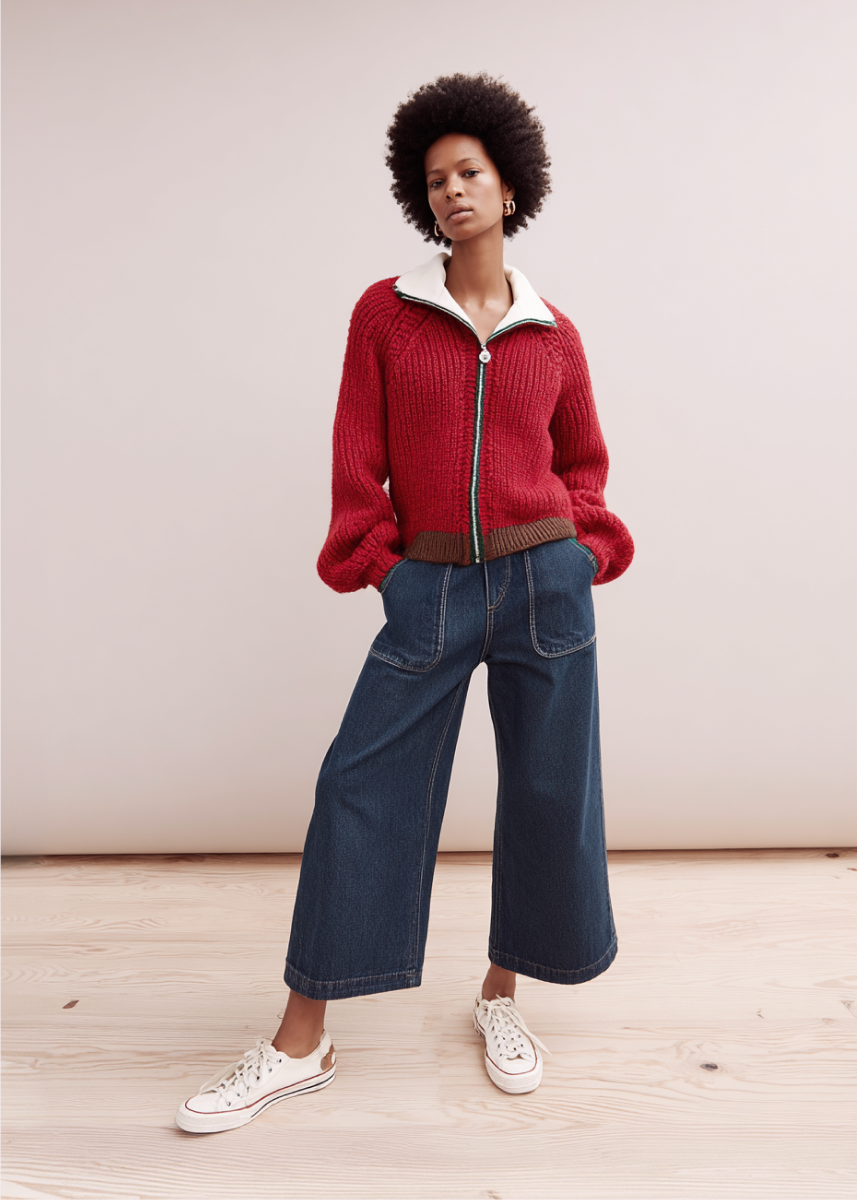 Sweat red zipper